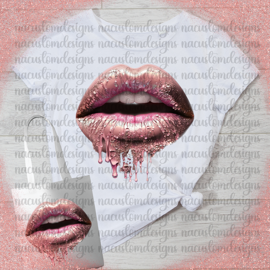 Pink Lips Dripping (Digital)